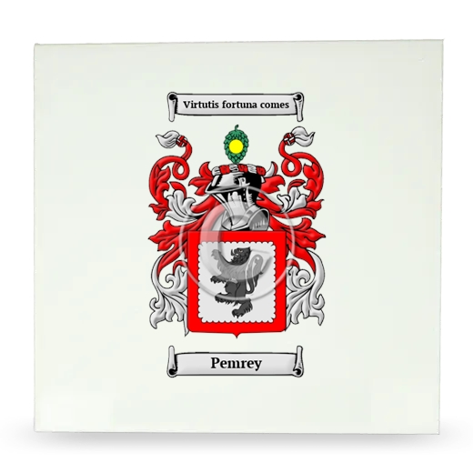 Pemrey Large Ceramic Tile with Coat of Arms