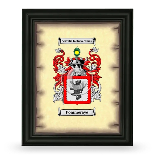 Pommeraye Coat of Arms Framed - Black