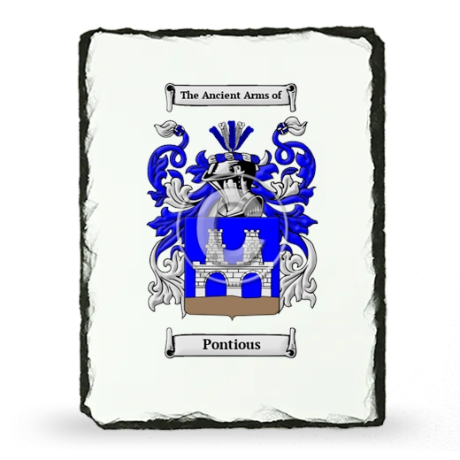 Pontious Coat of Arms Slate