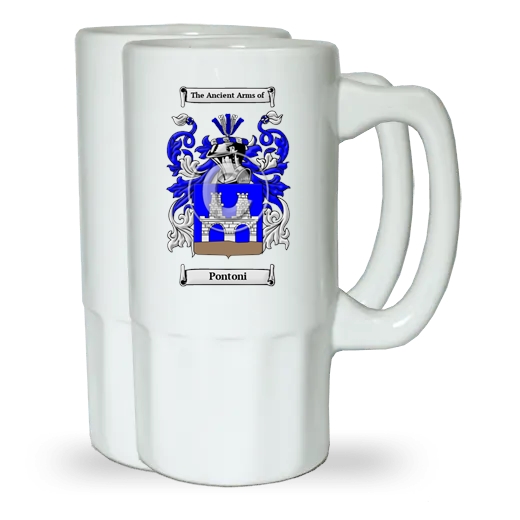 Pontoni Pair of Beer Steins