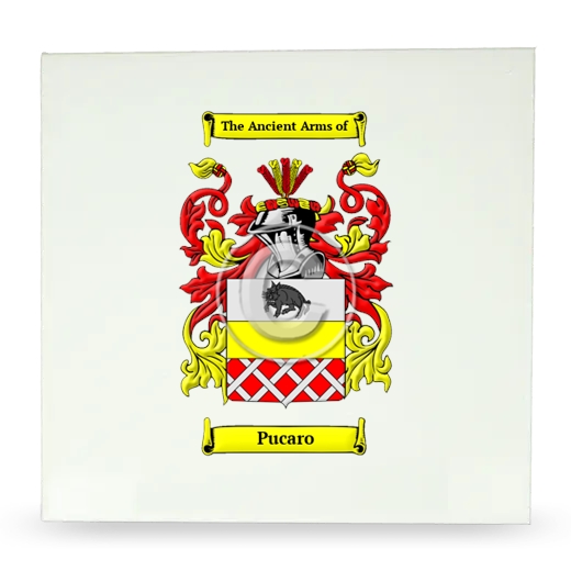 Pucaro Large Ceramic Tile with Coat of Arms