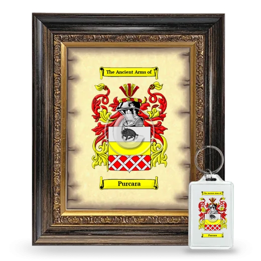 Purcara Framed Coat of Arms and Keychain - Heirloom