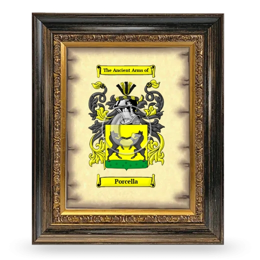 Porcella Coat of Arms Framed - Heirloom