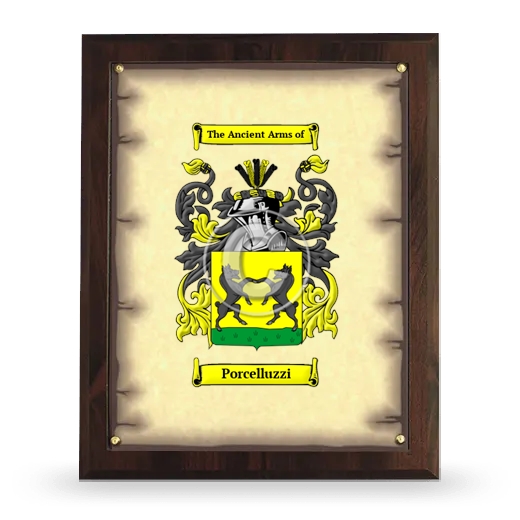 Porcelluzzi Coat of Arms Plaque