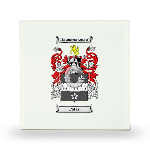 Potar Small Ceramic Tile with Coat of Arms