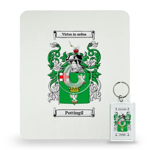 Pottingil Mouse Pad and Keychain Combo Package