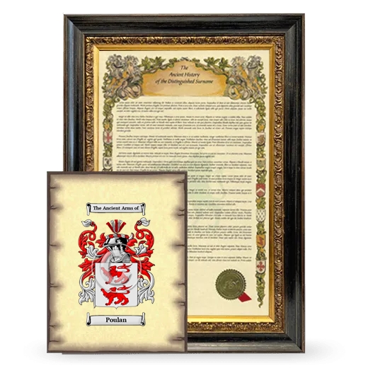 Poulan Framed History and Coat of Arms Print - Heirloom