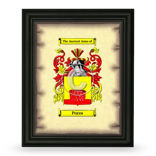 Pozza Coat of Arms Framed - Black