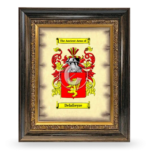 Delafreyre Coat of Arms Framed - Heirloom