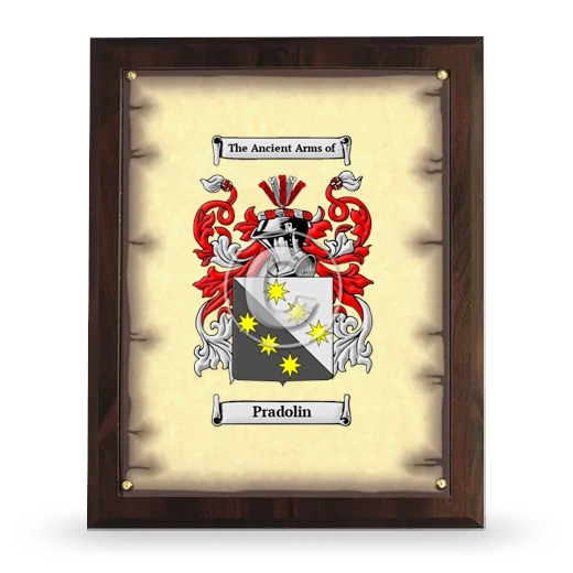 Pradolin Coat of Arms Plaque