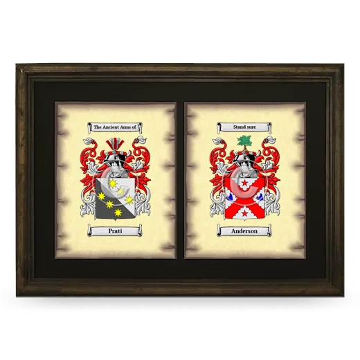 Double Coat of Arms Framed - Brown