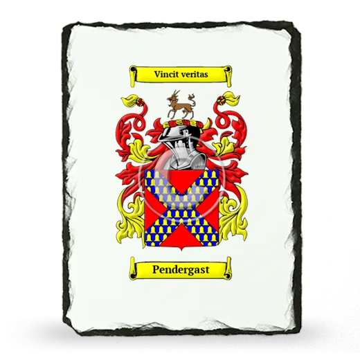 Pendergast Coat of Arms Slate