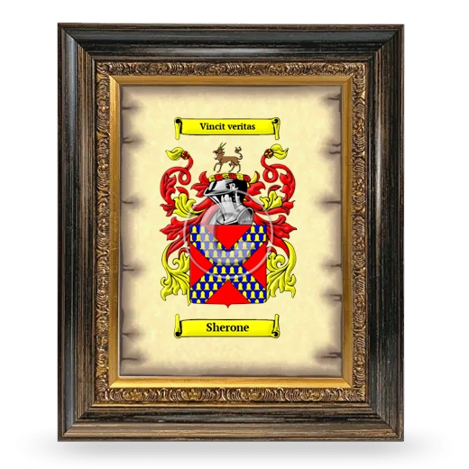 Sherone Coat of Arms Framed - Heirloom