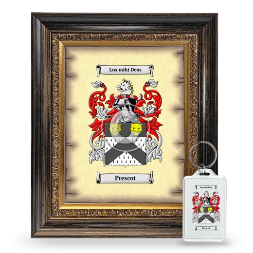 Prescot Framed Coat of Arms and Keychain - Heirloom