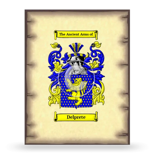 Delprete Coat of Arms Print