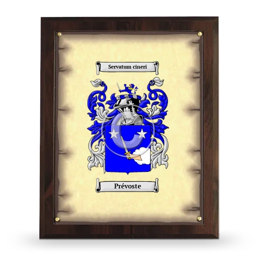 Prévoste Coat of Arms Plaque