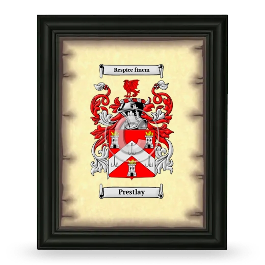 Prestlay Coat of Arms Framed - Black