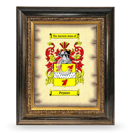 Prymer Coat of Arms Framed - Heirloom