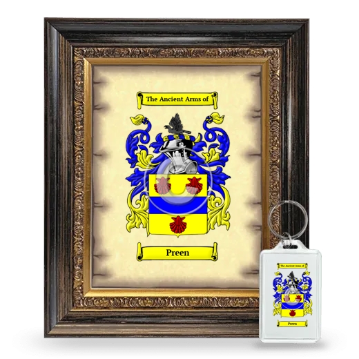 Preen Framed Coat of Arms and Keychain - Heirloom