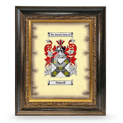 Princell Coat of Arms Framed - Heirloom