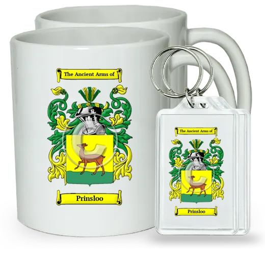 Prinsloo Pair of Coffee Mugs and Pair of Keychains