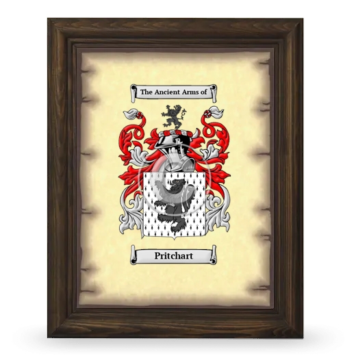 Pritchart Coat of Arms Framed - Brown
