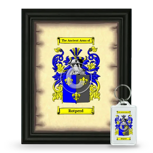 Rotperd Framed Coat of Arms and Keychain - Black