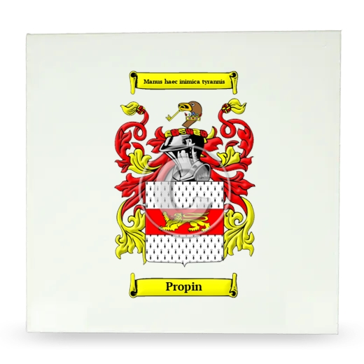 Propin Large Ceramic Tile with Coat of Arms