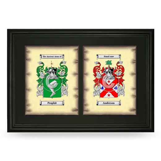 Double Coat of Arms Framed - Black