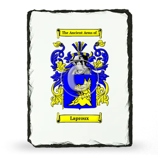 Laproux Coat of Arms Slate