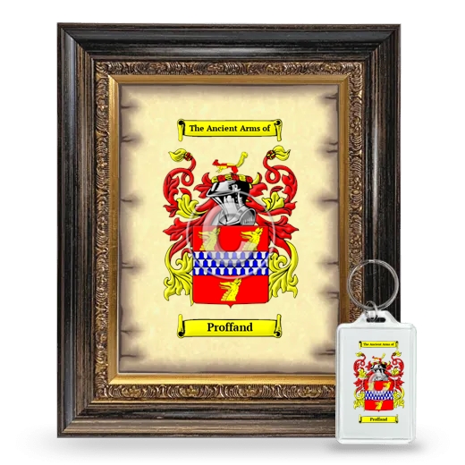 Proffand Framed Coat of Arms and Keychain - Heirloom
