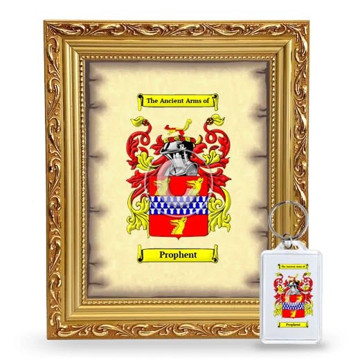 Prophent Framed Coat of Arms and Keychain - Gold