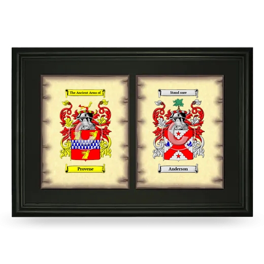 Double Coat of Arms Framed - Black