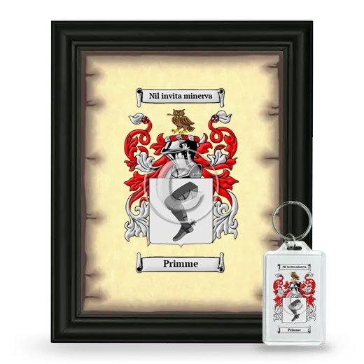 Primme Framed Coat of Arms and Keychain - Black