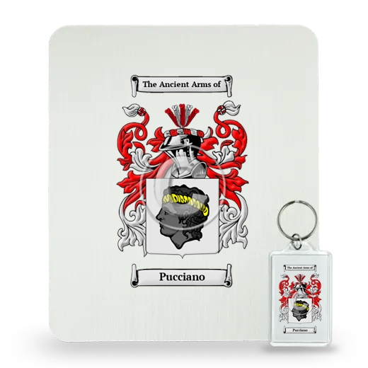 Pucciano Mouse Pad and Keychain Combo Package