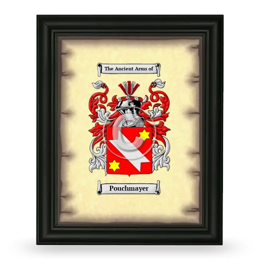 Pouchmayer Coat of Arms Framed - Black