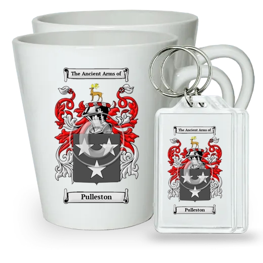 Pulleston Pair of Latte Mugs and Pair of Keychains