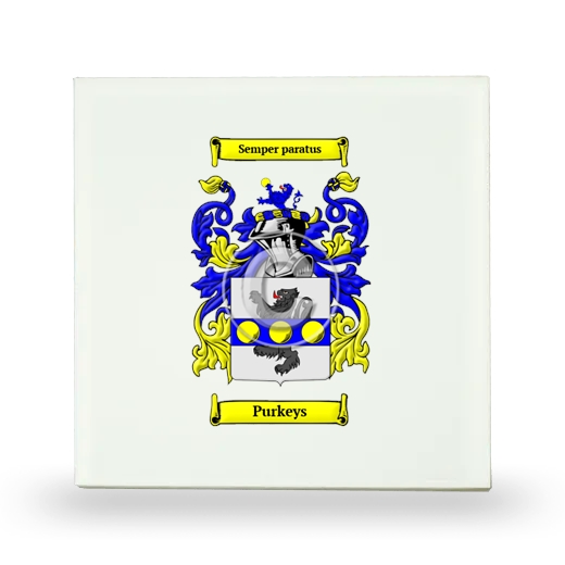 Purkeys Small Ceramic Tile with Coat of Arms