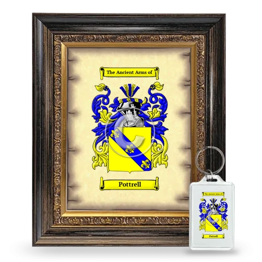 Pottrell Framed Coat of Arms and Keychain - Heirloom