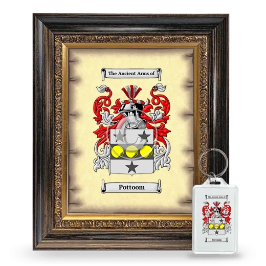 Pottoom Framed Coat of Arms and Keychain - Heirloom