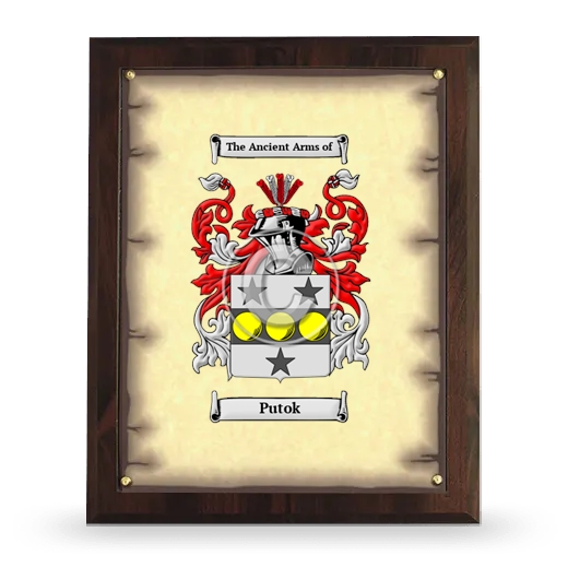 Putok Coat of Arms Plaque