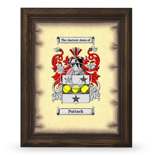 Puttach Coat of Arms Framed - Brown