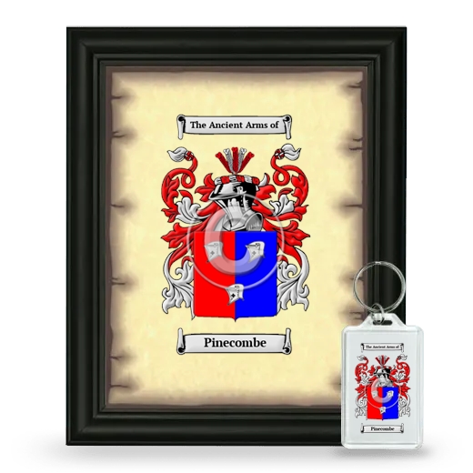 Pinecombe Framed Coat of Arms and Keychain - Black