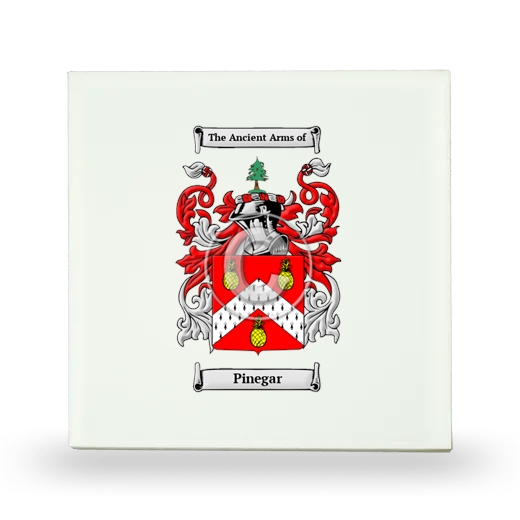 Pinegar Small Ceramic Tile with Coat of Arms