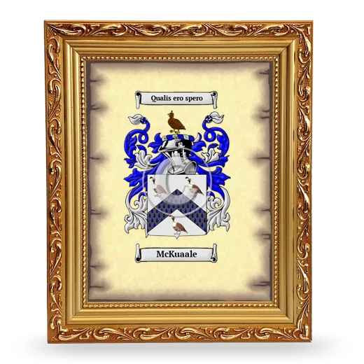 McKuaale Coat of Arms Framed - Gold