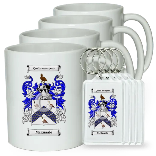 McKuaale Set of 4 Coffee Mugs and Keychains