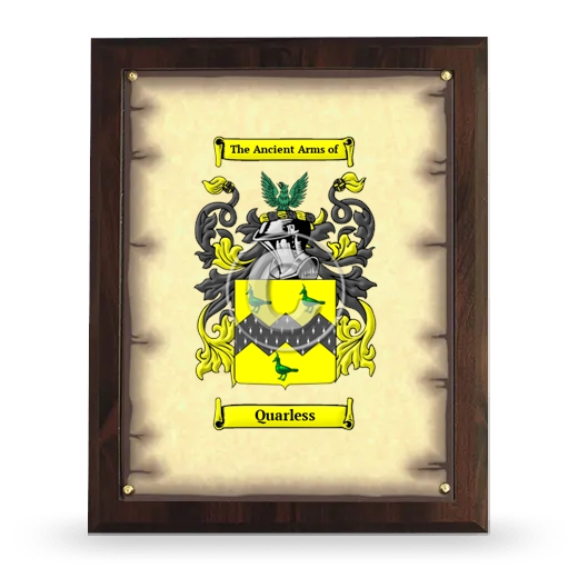 Quarless Coat of Arms Plaque