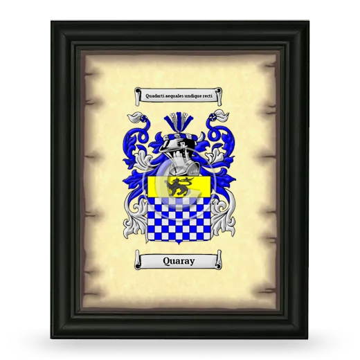 Quaray Coat of Arms Framed - Black