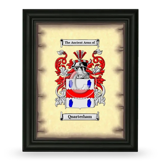 Quarterham Coat of Arms Framed - Black