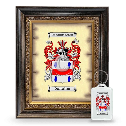 Quaterhan Framed Coat of Arms and Keychain - Heirloom